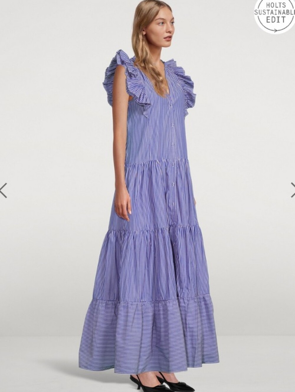 Magali Pascal R9sane Maxi Dress In Stripe Size L